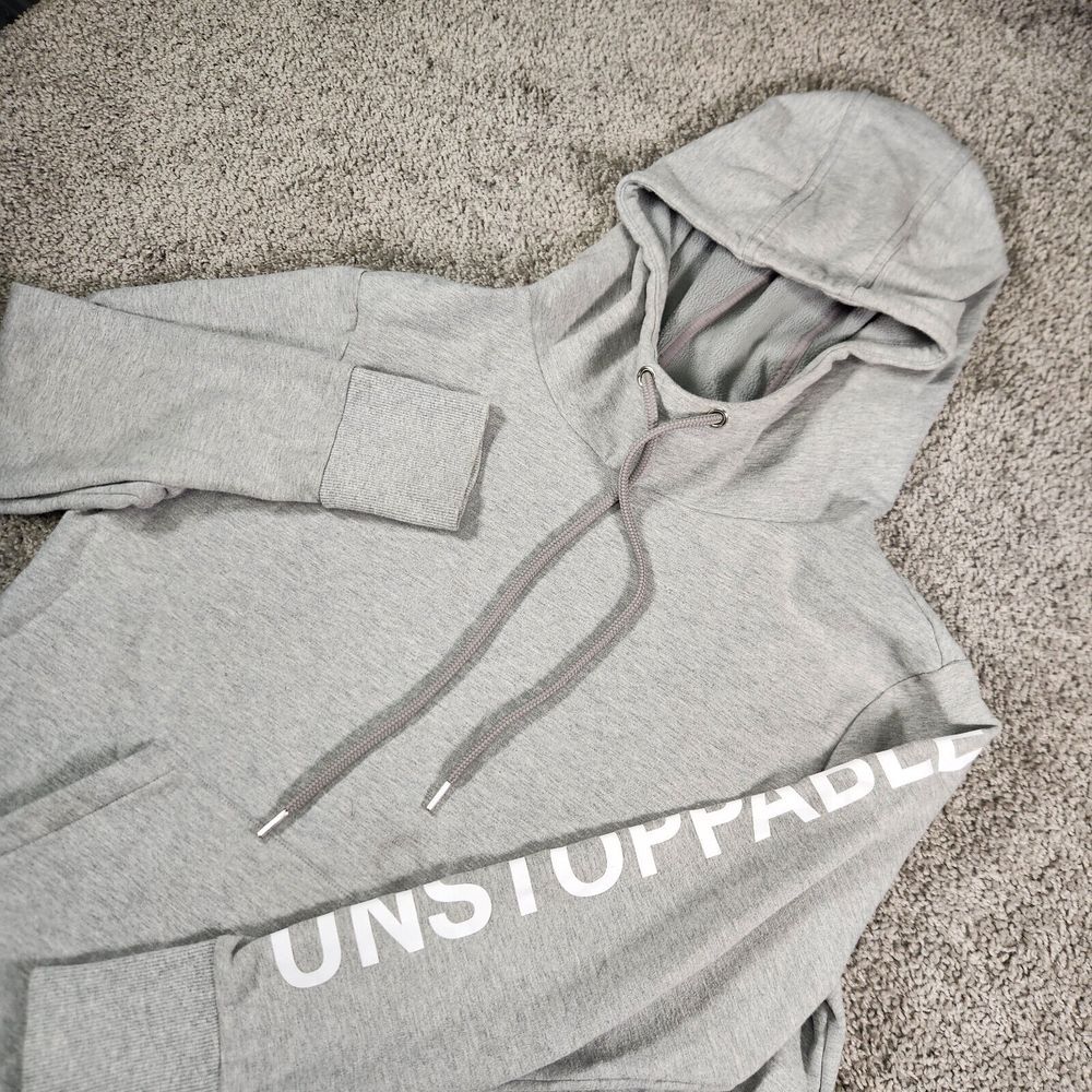 ATHLETA UNSTOPPABLE HOODIE WOMENS MEDIUM GRAY PULLOVER HOODED SWEATSHIRT JUMPER